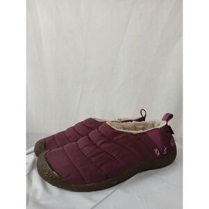 Keen Cush Howser Women 10 Quilted Slip On Shoes Beet Red‎ Purple Faux Fur Lining